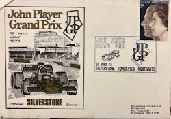 Ronnie, Englands GP 1973 - kuvert, 5 st foto, infoblad