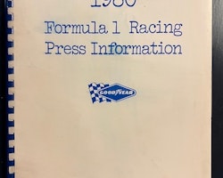 Goodyears pressmapp/foto/info inför 1980 i F1, komplett