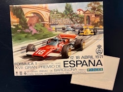 Barcelona GP 71 - Michael Turner konst - miniposter, dekal
