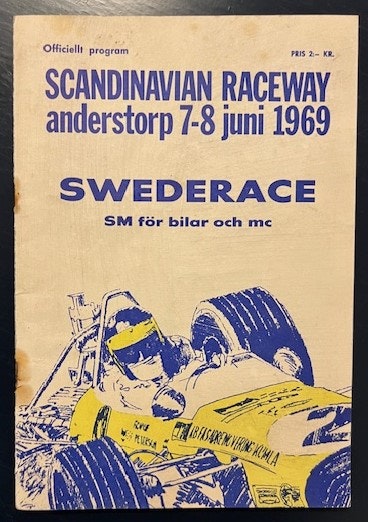 Anderstorp 1969, F3 Ronnie-program i Swederace, 15x21cm