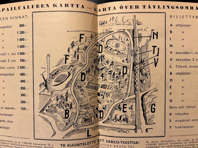 Djurgårdsloppet 1958 program - 66 sid - 15x21 cm - fint!