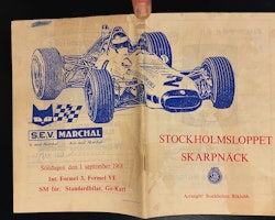 Stockholmsloppet - program, sept 1968, Ronnie P med !