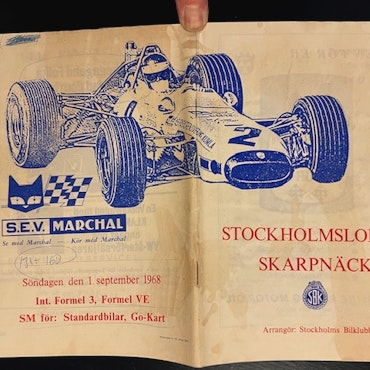 Stockholmsloppet - program, sept 1968, Ronnie P med !
