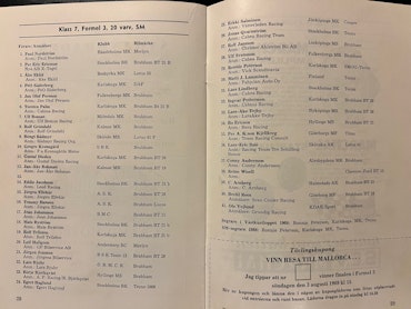Västkustloppet 1969 - program