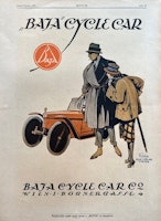 Baja Cycle Car 1922, Wien, Originalannons, 25 x 35 cm
