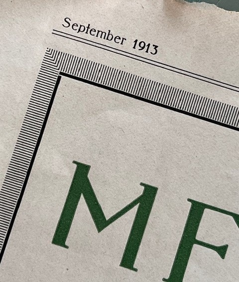 Mercedes, orig annons 1913, D-M Stuttgart, format 25x35cm