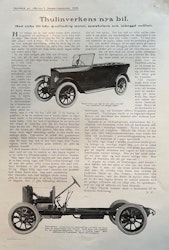 Thulinverken - ny bil 1920, särtryck, 4-cyl, 20 hp, 25x35cm