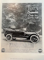 Locomobile 1913, Little Six, 60 HP, orig.annons, 25x35 cm