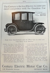 Century Electric Motor Car 1912, USA, original, 25 x 35 cm
