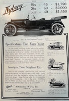 Nyberg, Auto Works, USA, originalannons 1912, 25 x 35 cm