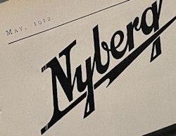 Nyberg, Auto Works, USA, originalannons 1912, 25 x 35 cm