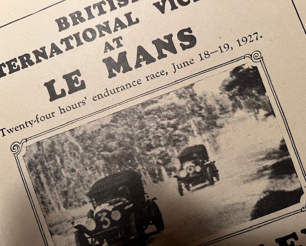 Bentley, Le Mans win 1927, Factory ad, format 21 x 30 cm