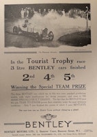 Bentley Tourist Trophy 3-litre 2nd, 4th & 5th, 21 x 30 cm