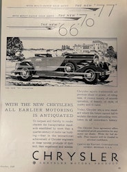 Chrysler 66/70/77, USA-bil fr 1929, Detroit, 21 x 30 cm