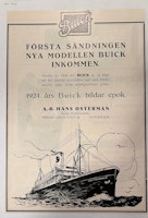 Buick i Sverige 1923, Osterman, SMT-annons, 21x30 cm