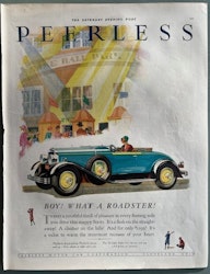 Peerless Roadster 1929, Ohio, Sat. Evening Post, 28 x 36 cm
