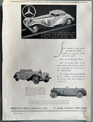 Mercedes-Benz model K och S, Motor, jan 1929, 25 x 33 cm