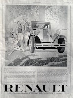Renault 1929 i L'Illustration, Paris, format 30 x 40 cm !