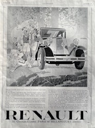 Renault 1929 i L'Illustration, Paris, format 30 x 40 cm !