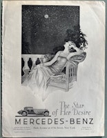 Mercedes desire & dreams från 1930, US-annons, 25x35 cm