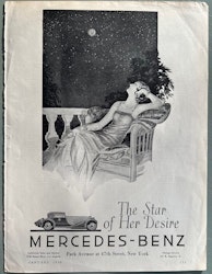 Mercedes desire & dreams från 1930, US-annons, 25x35 cm