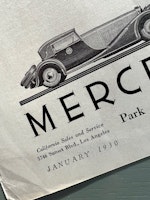 Mercedes desire & dreams från 1930, US-annons, 25x35 cm