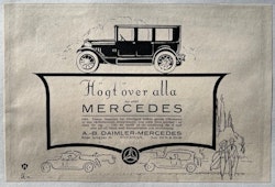 Mercedes, svensk annons i SMT 1923, format 13 x 20 cm