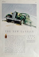 La Salle 1935, fin GM-produkt, Detroit, Esquire, 25x35 cm