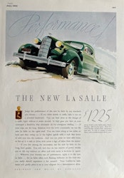 La Salle 1935, fin GM-produkt, Detroit, Esquire, 25x35 cm