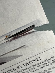 Packard i Sverige 1926, fin färgannons, revor, 23 x 33 cm