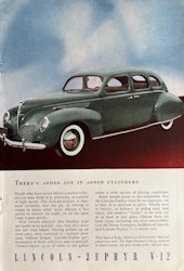 Lincoln-Zephyr V-12  1938, Nat. Geo. Magazine, 18 x 25 cm