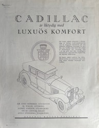 Cadillac i Sverige 1927, GM - luxuös komfort, 25 x 34 cm