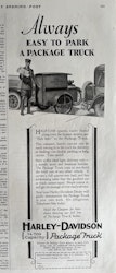 Harley-Davidson Package Truck - 3-hjul, 1929, 12 x 33 cm