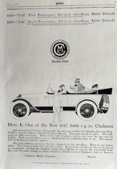 Chalmers Motor Co. 1916, Detroit, Motor, 25 x 35 cm