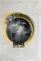 Benz 1913, Um die Welt, tidn "Motor", tysk,  25 x 35 cm