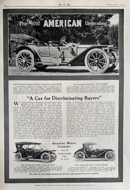 American Motors Company 1912, Indianapolis, 25 x 35 cm