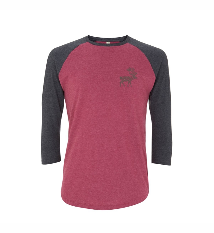 Unisex baseball T-shirt SP - Red/Grey