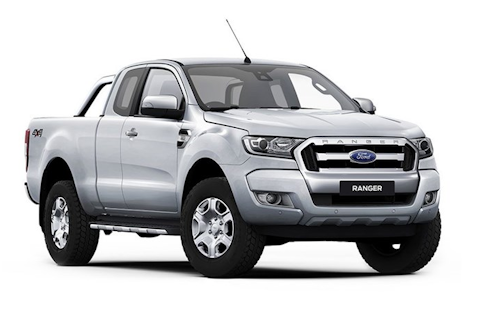 Auto raamfolie voor de Ford Ranger Super cab