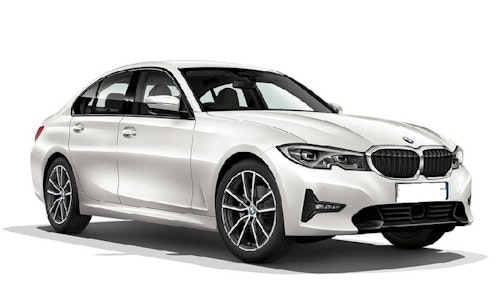 Auto raamfolie voor de BMW 3-serie sedan.