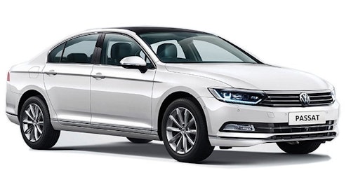 Auto raamfolie voor de Volkswagen Passat sedan.