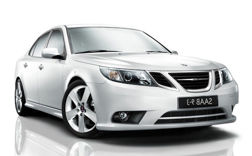 Auto raamfolie voor de SAAB 9-3 Sedan.