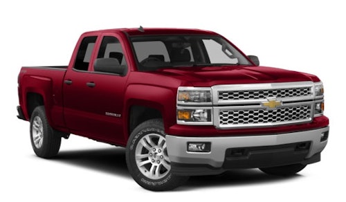 Auto raamfolie voor de Chevrolet Silverado Double cab.