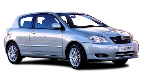 Auto raamfolie voor de Toyota Corolla 3-deurs.