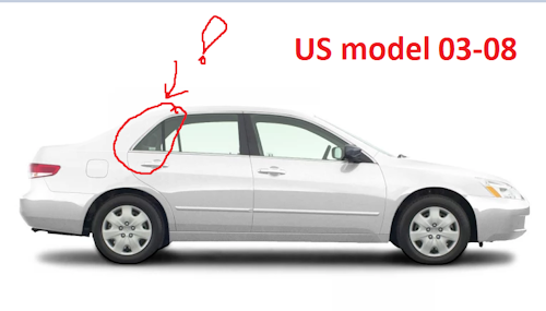 Raamen blinderen Honda Accord sedan (US)