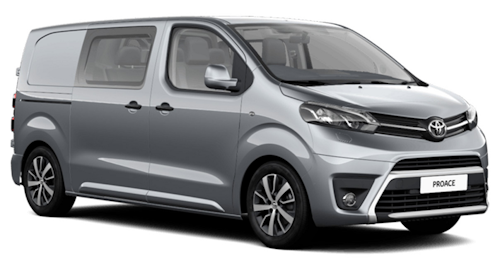 Auto raamfolie voor de Toyota Proace Crew Cab.