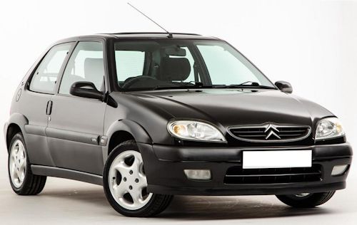 Auto raamfolie voor de Citroen Saxo.