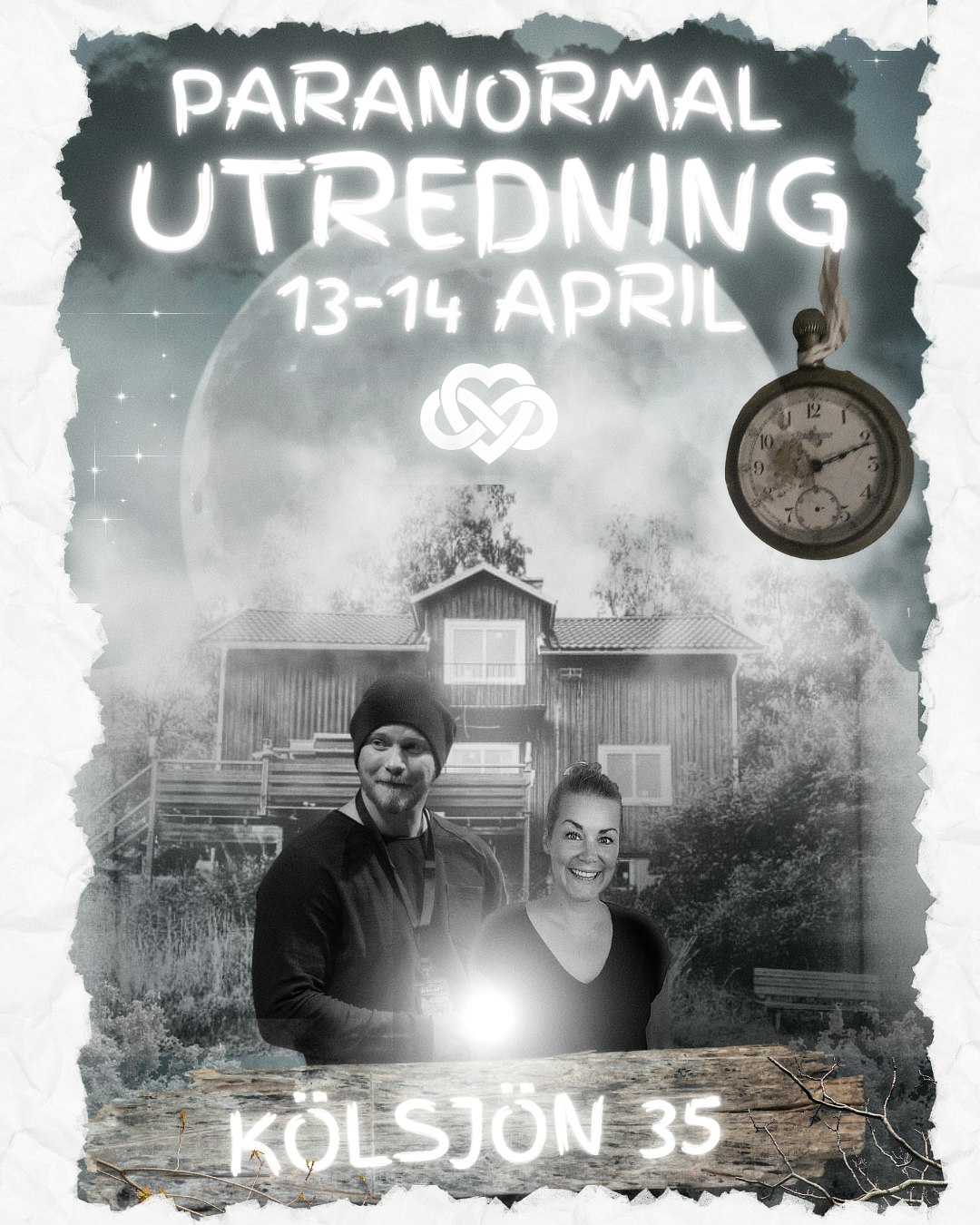 13-14 april 2024: Följ med Andreas och Jenny på paranormal utredning -  Kölsjön 35 i Hassela