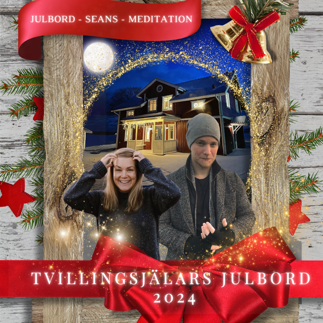 (Fullbokat)Tvillingsjälars Julbord 7 december 2024: Julbord, seans och meditation på Tvillingsjälargården med Andreas och Jenny