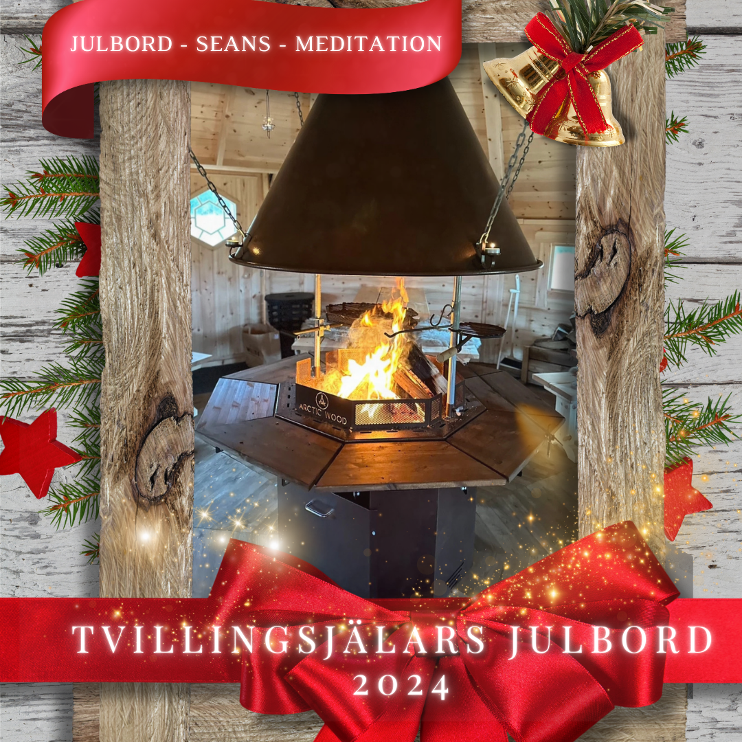 (Fullbokat)Tvillingsjälars Julbord 7 december 2024: Julbord, seans och meditation på Tvillingsjälargården med Andreas och Jenny