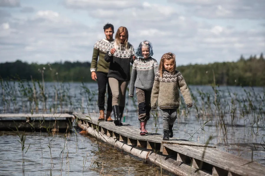 Järbo Mönster - Slóðir - barntröja Lettlopi